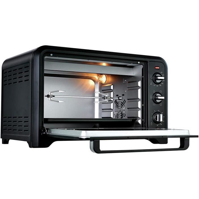 four électrique a chaleur tournante de 39L noir
