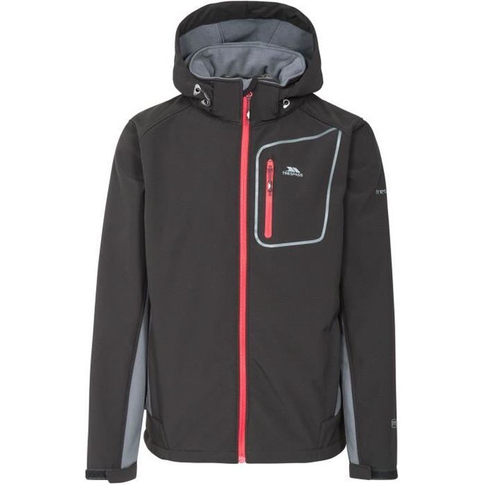 TRESPASS Veste Softshell Strathy II TP75 Homme - Noir
