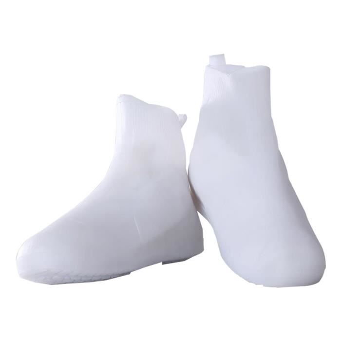 DAMILY® Couvre-chaussures de pluie Protecteur de chaussures Antidérapant Imperméable Blanc