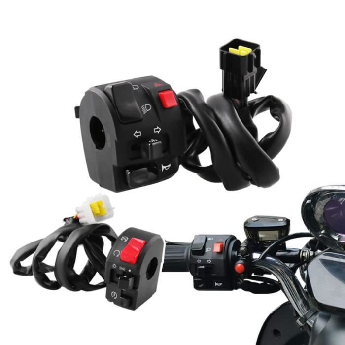 1 paire de commutateurs de moto 22mm en 12V contrôleur de commutateur de klaxon de SWITCH - HUB ETHERNET - INJECTEUR