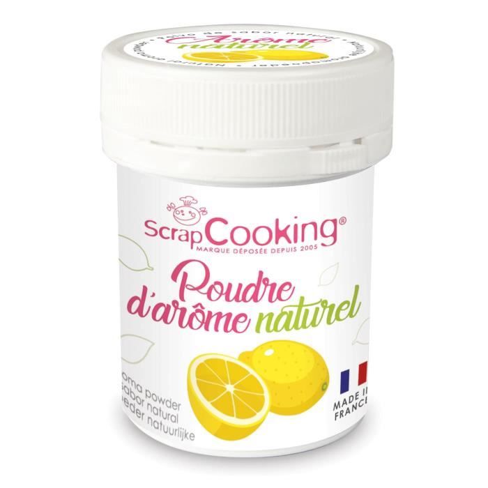 Arôme alimentaire naturel en poudre Citron - Scrapcooking {couleur}
