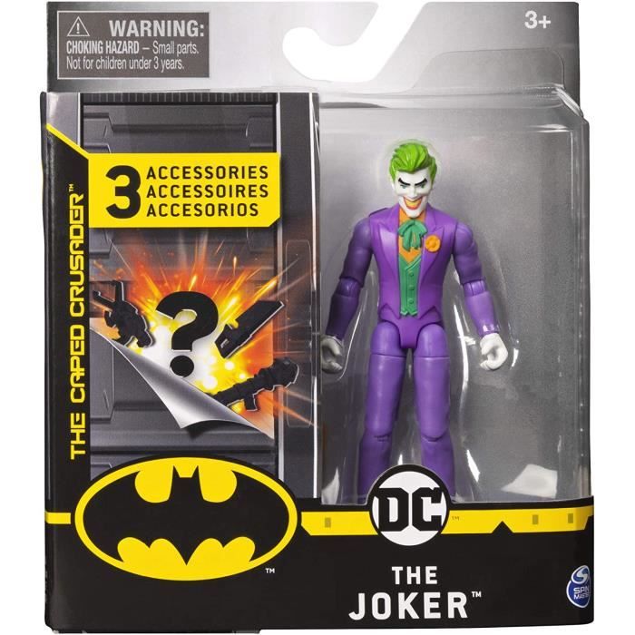 Batman 4 Inch THE JOKER Action Figure with 3 Mystery Accessories