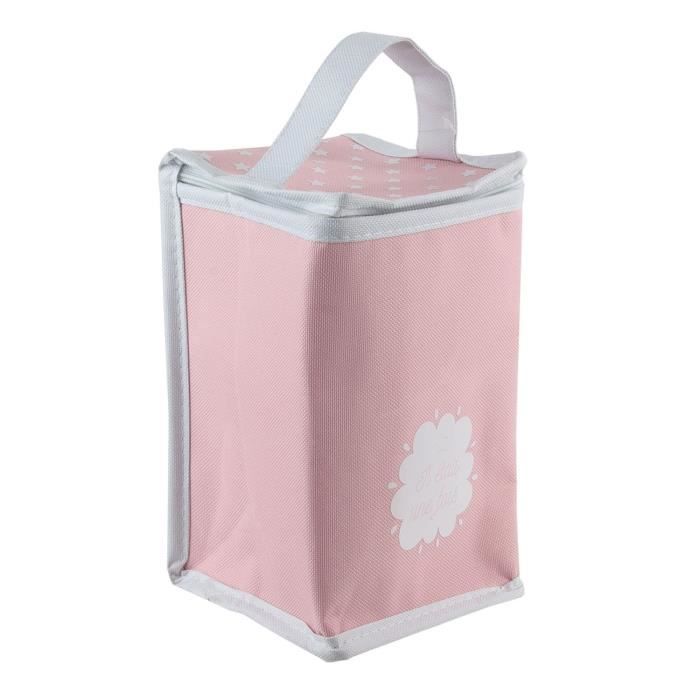 Conservation repas - Sac isotherme - 13 x H. 27 cm - Rose