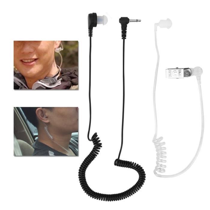 3.5mm Ecouter/Recevoir Tube Écouteur Casque Casque de Surveillance Anti-Radiation Oreillette Souple Tube Acoustique de Haute