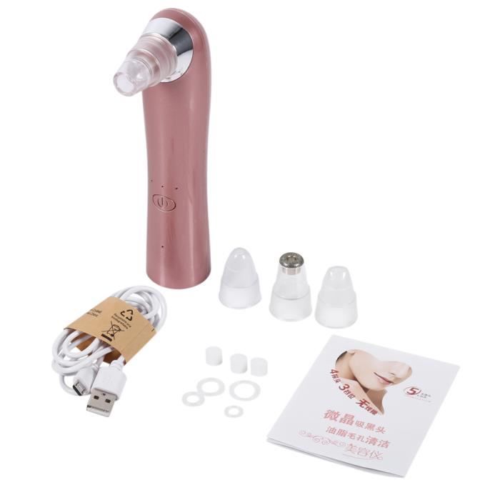 APPAREIL DE MASSAGE MANUEL,Nettoyeur de points noirs électrique points noirs acné aspirateur pores - Rose doré HB015 -PAI