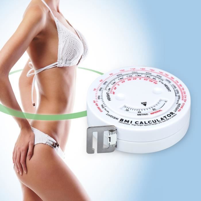 Mètre ruban mesure de graisse Moniteur de graisse corporelle Mesure Rétractable à Minceur Corps Indice Fitness Précis