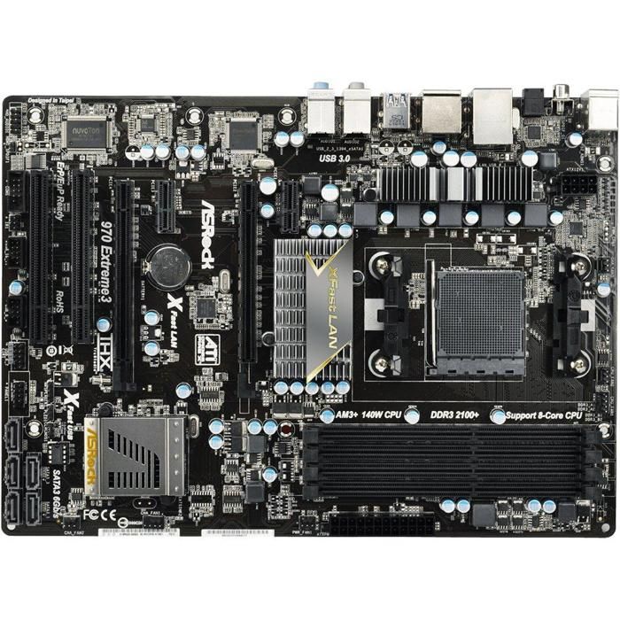 Carte mère ASRock 970 Extreme3 AMD 970 Socket AM3/AM3+ 4xDDR3 64GB ATX - Asrock