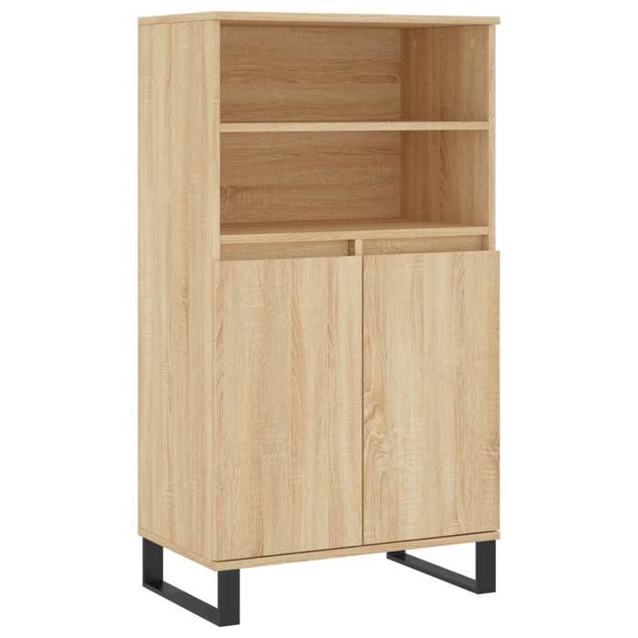 Buffet haut - UU - Chêne sonoma - 60x36x110 cm - Bois dingénierie C3229