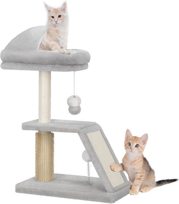 Comparer les prix de Griffoir pour chat, jouet pour chat, arbre à chat multifonction de 68 cm, adapté aux chats domestiques de taille moyenne à petite