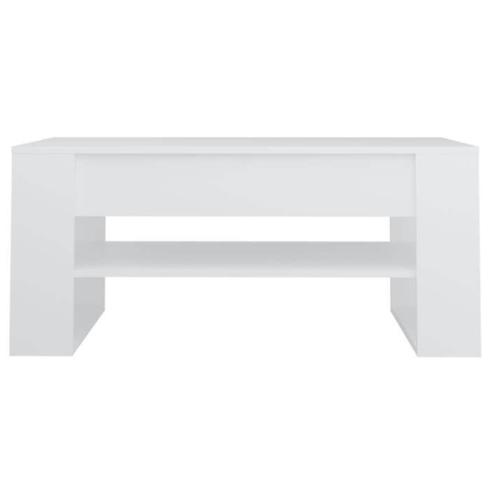 Table basse - Plusieurs Niveaux - blanc 102x55x45 cm - Bois dingénierie - Salon Moderne(43750) ZLH