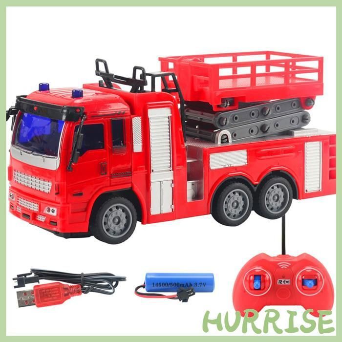 Jouet de camion de pompiers à distance puericulture jouet Colis à télécommande de camion de pompiers (pulvérisateur)