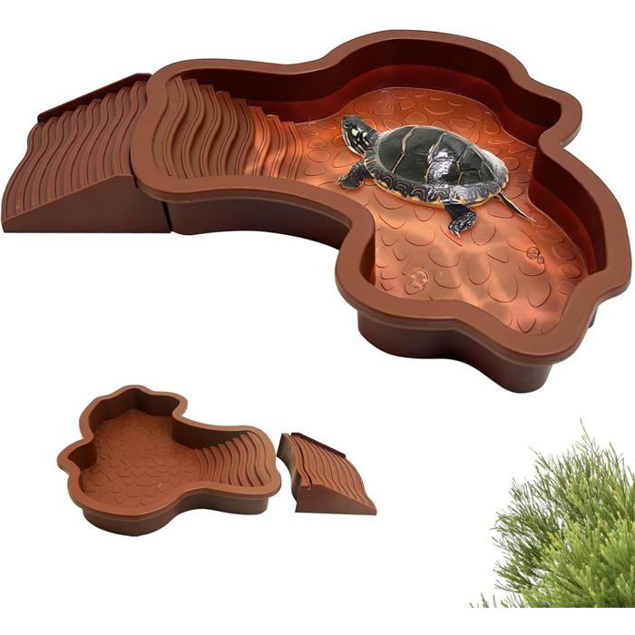 Comparer les prix de Bassin pour Tortue avec Rampe Abreuvoir Tortue Terrestre  Piscine pour Tortues Rampe AntidéRapant Amovible Bassin De Douche