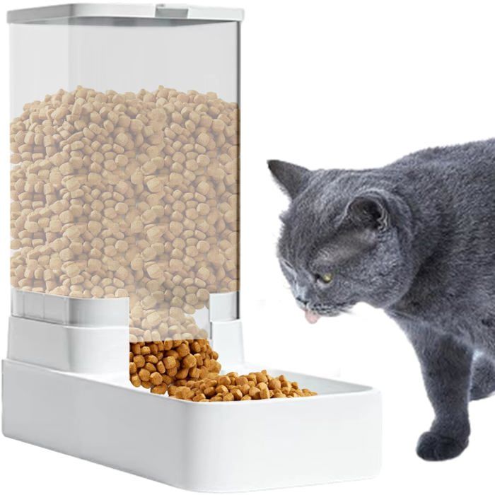 Comparer les prix de Distributeur Eau Et Croquettes Automatique  Mangeoire par Gravité pour Chien Et Chat  Distributeur dEau 38 L