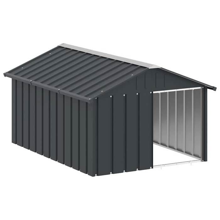 @FRENCH Haute qualité] Luxueux Niche pour chien porte verrouillable - Anthracite 1165x153x815cm - Acier galvanisé 899960