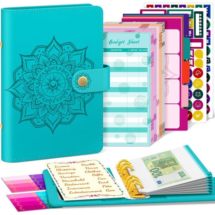 Classeur Budget Avec 12 Enveloppes - Blanc - Neuf - Générique