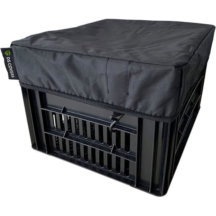 Housse de caisse de vélo - DS Covers - M - 35x45 cm - Noir - Polyester 600D - Résistant à leau - Cordon de serrage