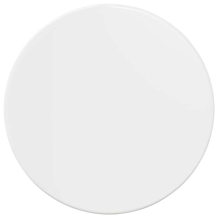 Plateau de table blanc brillant - vidaXL - 50x50x15 cm - Table ronde - Mobilier dextérieur - Surface en bois durable