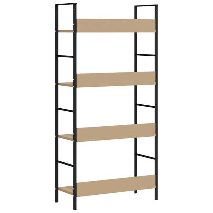Cabinet de Livre SOLOMOON CHIC Bibliothèque à 4 niveaux - Pour salon/bureau - chêne 60x27 6x124 5 cm bois ingénierie BB694