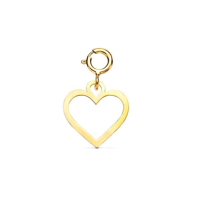 Pendentif en or 18 carats en forme de cœur ajouré de 11 mm avec bélière de 4 5 mm. Pendentif en or 18 carats en forme de cœur ajouré de 11 mm avec bélière de 4 5 mm.