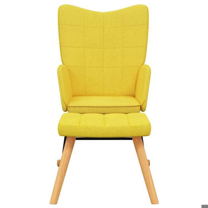 Best2026@Tissu Fauteuil Relax SHIELDPRO® - Siège maximal: 110 kg - Chaise à bascule avec tabouret Jaune moutarde - pour salon7877
