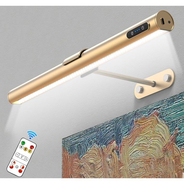 Applique murale LED sans fil - CACTOSE - Lampe murale rechargeable - Batterie 4000mAh - Éclairage LED 300lm