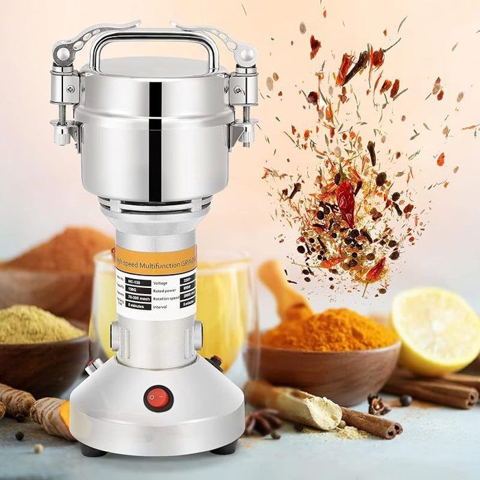 150g moulin à farine électrique 220V Herb Grain Épice Céréales Broyeur Machine28000r / min Portable Grinder 3 Lames Machine