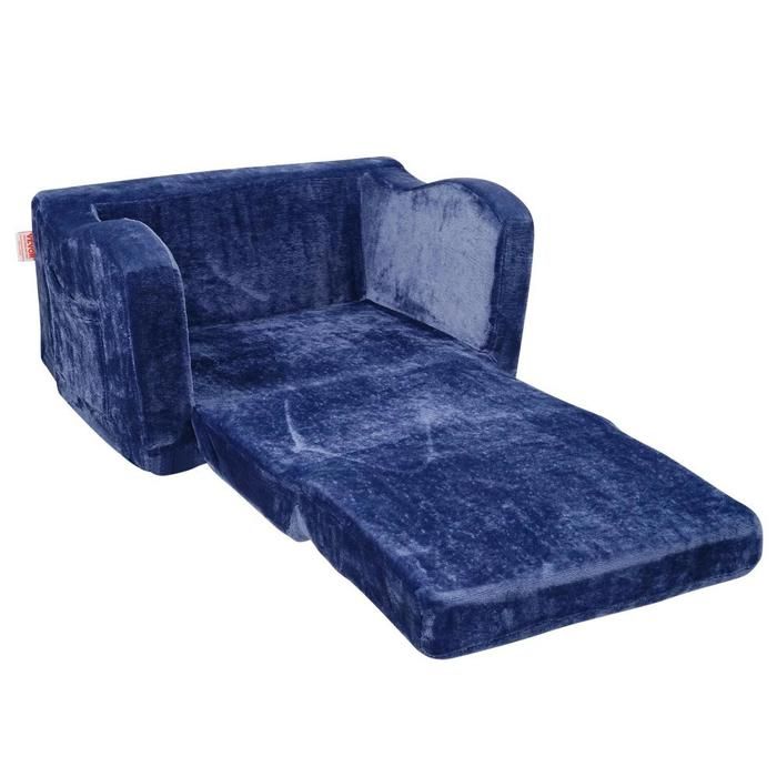 Fauteuil pour enfants pliable 2 en 1 canapé enfant en mousse 25D avec housse en flanelle pour salle de jeux