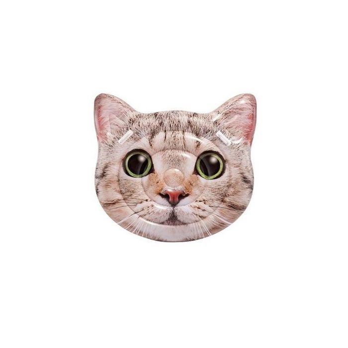 Matelas gonflable - AC-DÉCO - Tête de chat - Gris - 1 place - Aquagym