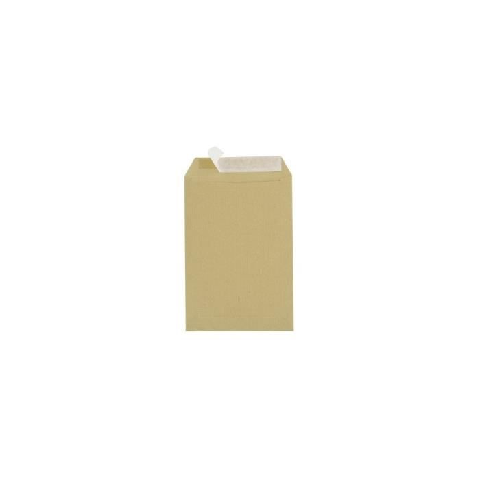 Paquet De 100 REF UGPOC5 Majuscule-enveloppes Kraft 90g 16x23 Bandes Detachables Ab 