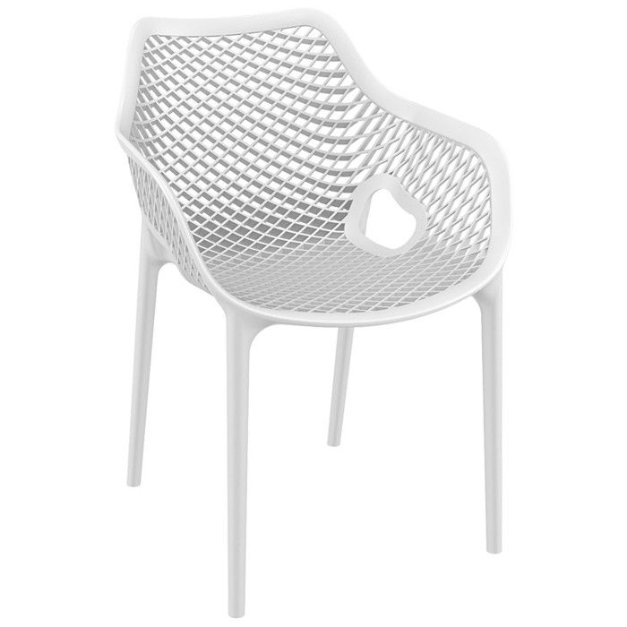 Chaise de jardin / terrasse 'SISTER' blanche en matière plastique