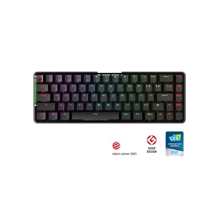Clavier mécanique sans fil - Asus - ROG Falchion NX - RF 2.4 GHz - Éclairage RVB - Touches programmables