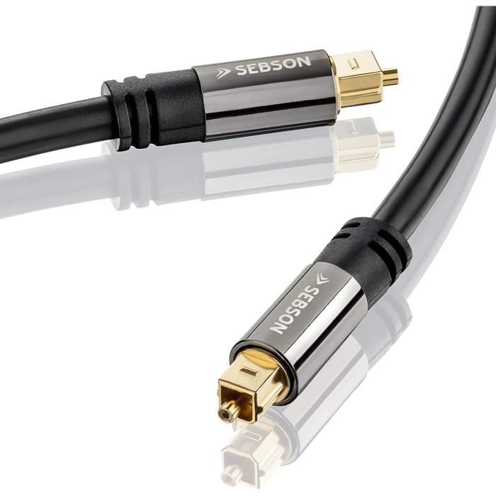 Cable Optique Audio Numérique 5m, Cable Fibre Optique Toslink pour Barre de  Son, TV, Système Hi-FI, Consoles de Jeux, Home Cin[111] - Cdiscount  Informatique