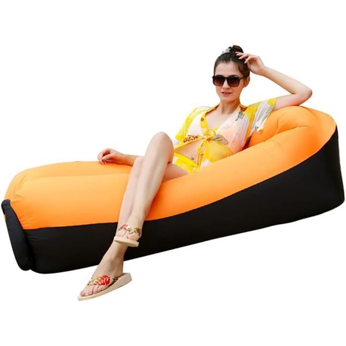 Hamac Gonflable Wekapo Canapé Gonflable Avec Sac Transport - Idéal Camping, Plage, Jardin