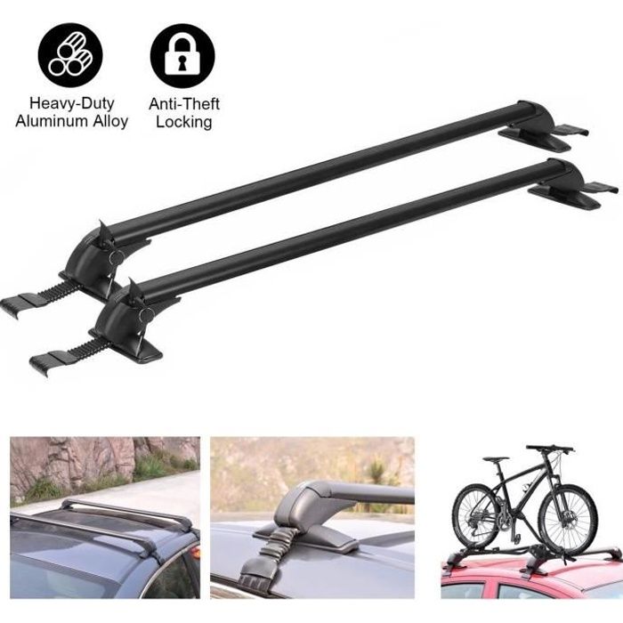 Barres de toit Universelles Barres Longitudinales 110cm Max. 150 KG