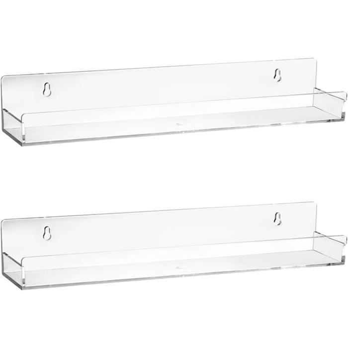 Étagères à épices Murales Sans Perçage - Lot De 2 - Métal Noir - Pour