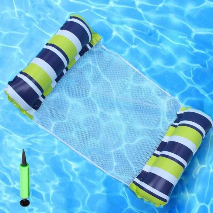 Hamac De Piscine Gonflable 4 En 1 - Lit Flottant, Chaise Et Matelas Adulte Enfant, Parfait Pour L'Été