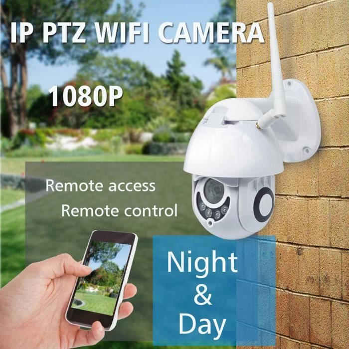 Caméra IP Wi-Fi Extérieur 1080P, Vision Nocturne, SmartCam, Sans Fil, 128 Go