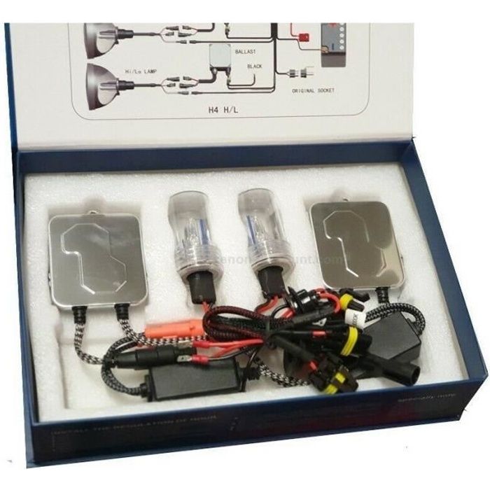 Kit Xenon H7 Ampoule 6000K Ballast 55W SLIM FAST START BRIGHT Auto Moto