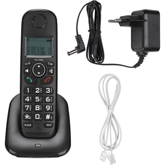 Téléphone Fixe sans Fil avec Identification de l'appelant, Appels Mains