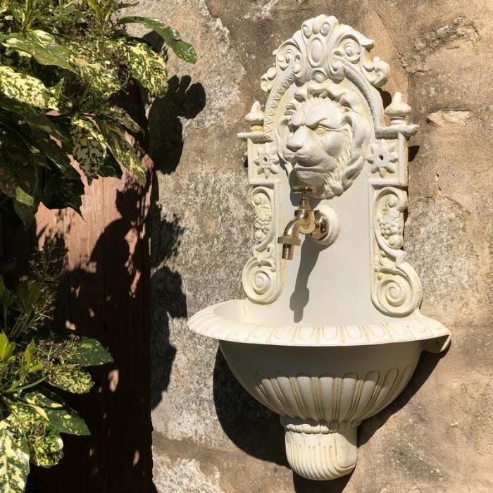 Fontaines murales Fontaine 71,5cm /évier en Aluminium dans la Fontaine Jardin de