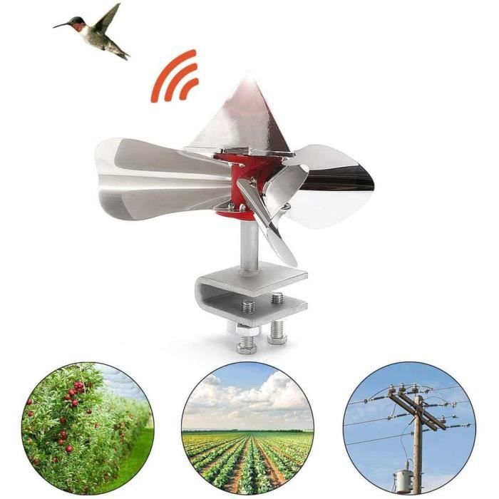 12 Pièces Répulsif Oiseaux, Anti-Oiseaux Moulin à Vent, Effaroucheur