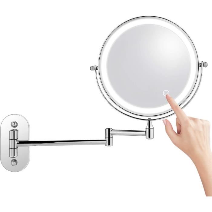 Miroir Cosmétique LED Blomus MODO - Blanc, Avec Support Mural, 66353