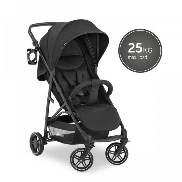 Poussette polyvalente sport - Hauck - Rapid 4R Plus - Roues tout-terrain - Noir - Portée 25 kg