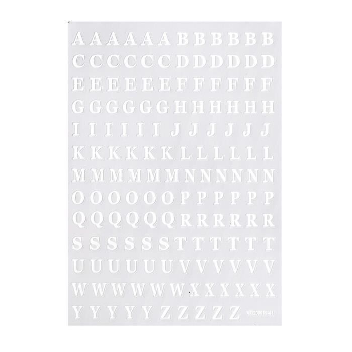 SUPERDANT 4 Feuilles Décalcomanies Textes Anglais Sous