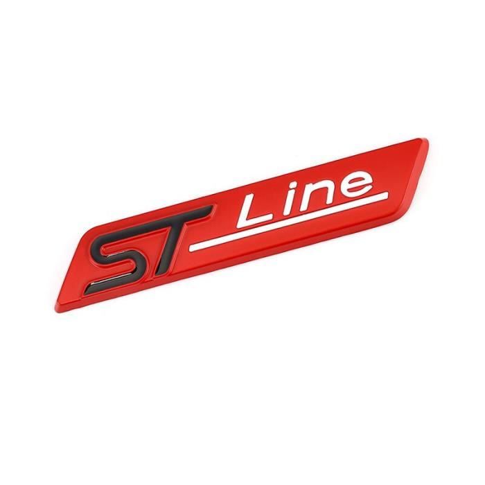 Red ST Line -3D Autocollant de Voiture En Métal ST Line Emblème