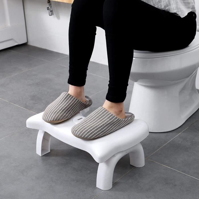 Blanc Siège De Toilette Repose-Pieds Creative Salle De Bains Toilettes Tabouret Plastique Potty Tabouret Pad Pied 