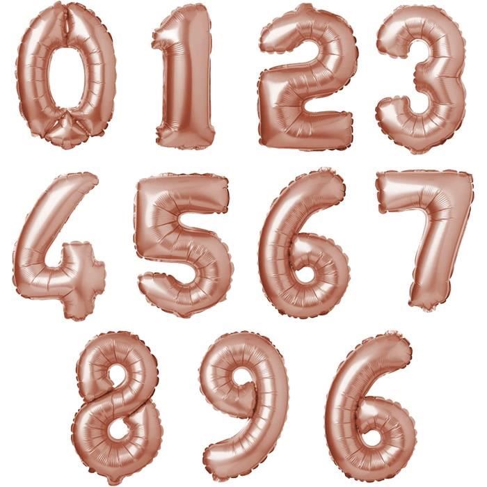Ballons Numérotés Anniversaire, 0-9 Ensemble Anniversaire Décoration De