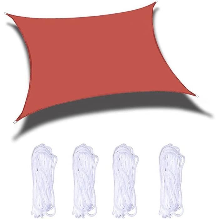 Voile d'Ombrage Imperméable 2x3m, Rectangulaire Toile Ombrage UV
