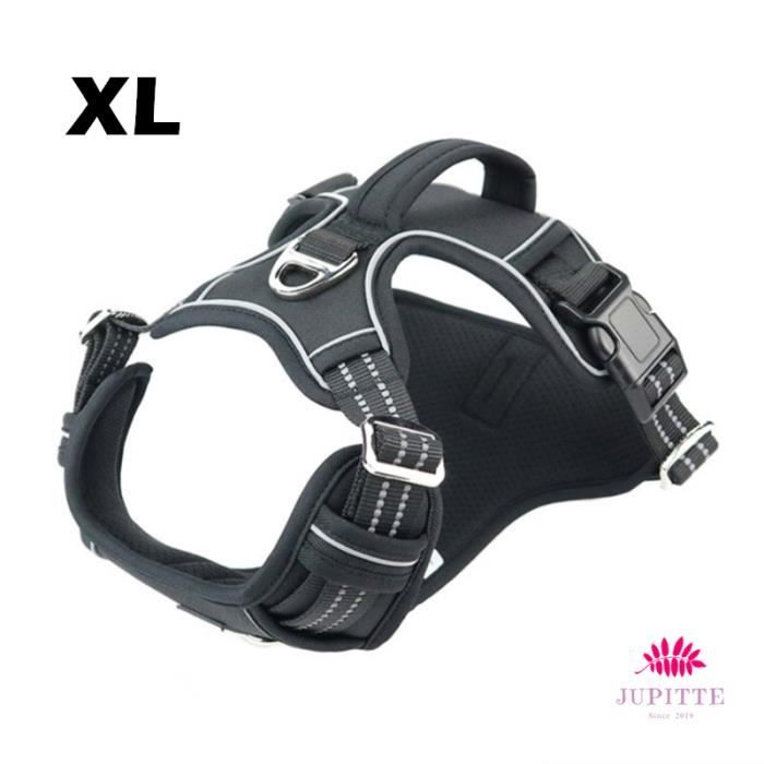 Meilleurs prix pour JupVierge Harnais Chien XL - Noir,Anti Traction pour Chien,Facile à Mettre avec Poignée Contrôle,Arnet pour Chien