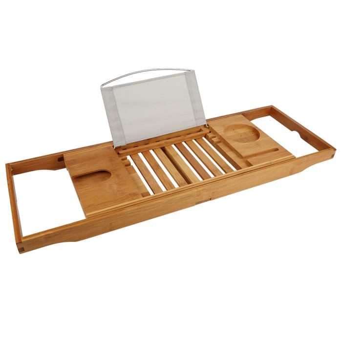Pont de baignoire bambou,planche a baignoire table de bain, table baignoire -70-105cm*23*3cm-SET ACCESSOIRES SALLE DE BAIN